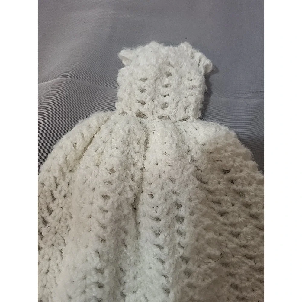 Vintage Barbie Doll‎ Crochet Knit Dress White Clothes